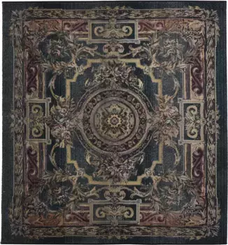 Ковер THEKO "Gabiro 856", прямоугольный, короткий ворс, восточный вид, идеально подходит для гостиной и спальни 200х200 см, зеленый