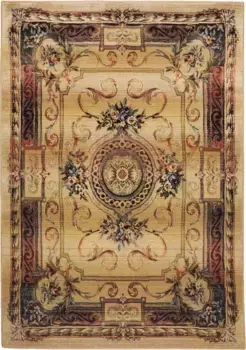 Ковер THEKO "Gabiro 856", прямоугольный, короткий ворс, восточный вид, идеально подходит для гостиной и спальни 68х135 см, бежевый