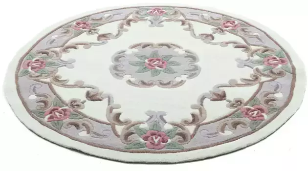 Ковер THEKO "Ming", круглый, высококачественная акриловая пряжа, идеально подходит для гостиной и спальни 150 см, бежевый