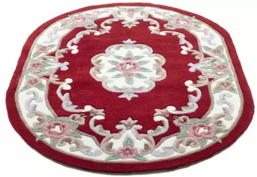 Ковер THEKO "Минг", овальный, из высококачественной акриловой пряжи, идеально подходит для гостиной и спальни 120х170 см, красный