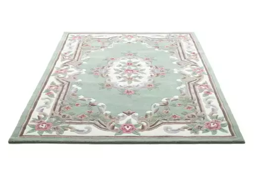 Ковер THEKO "Ming", прямоугольный, из высококачественной акриловой пряжи, идеально подходит для гостиной и спальни 70х140 см, зеленый