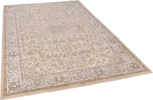 Ковер THEKO шерстяной "Дольна - 859", прямоугольный, короткий ворс, чистая шерсть, восточный вид 80х150 см, цвет sand