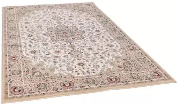 Ковер THEKO шерстяной "Дольна - 859", прямоугольный, короткий ворс, чистая шерсть, восточный вид 80х250 см, бежевый