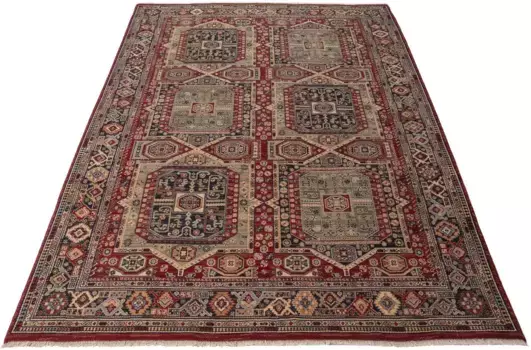 Ковер THEKO шерстяной "Saharna 7275", прямоугольный, чистая шерсть, восточный вид, с бахромой 120х150 см, красный