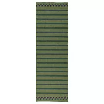 Ковер тканый для дома, улицы в полоску Ikea Korsning, 80x250 см, зеленый/фиолетовый