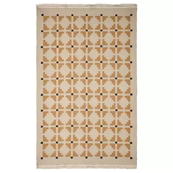 Ковер тканый Ikea Telegraflinje, 170х240 желтый/бежевый