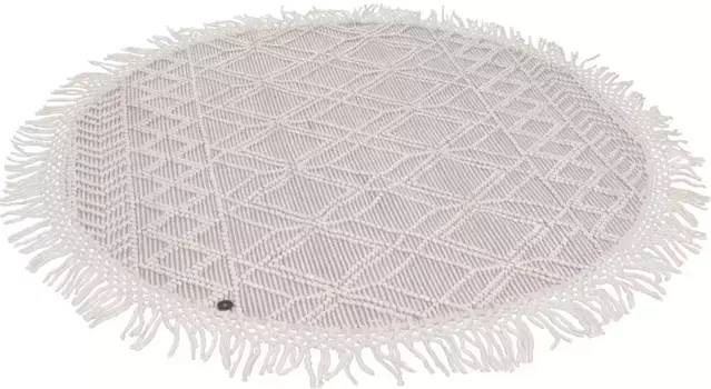 Ковер TOM TAILOR HOME "Цветное макраме", круглый, ковер ручной работы, чистая шерсть, ручная работа, с бахромой, скандинавский дизайн 0х0 см, 140 см, розовый