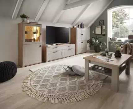 Ковер TOM TAILOR HOME "Цветное макраме", круглый, ковер ручной работы, чистая шерсть, ручная работа, с бахромой, скандинавский дизайн 0х0 см, 140 см, цвет natur