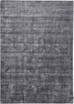 Ковер TOM TAILOR HOME "Shine uni", прямоугольный, ковер ручной работы, 100% вискоза, ручная работа, с элегантным мерцанием 50х80 см, цвет anthrazit