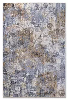 Ковер Villeroy & Boch "Джозеф", прямоугольный, винтаж, бахрома, гостиная, спальня, современный, короткий ворс, прихожая 80х190 см, синий