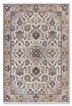 Ковер Villeroy & Boch "Egon", прямоугольный, восточный, бахрома, гостиная, спальня, классика, винтаж 80х190 см, кремовый