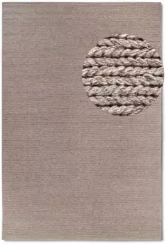 Ковер Villeroy & Boch "Francois", прямоугольный, ручная работа, шерсть, натуральный, гостиная, спальня, бохо, Сканди 80х150 см, цвет Linen