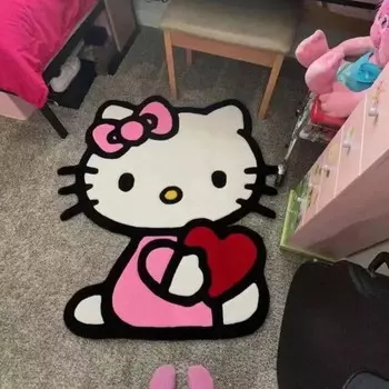Ковер в форме мультяшного героя Sanrio Hello Kitty Cat, розовый