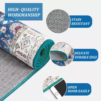 Ковер в стиле бохо WhizMax, синий