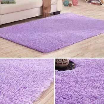 Ковер в стиле лохматый, Коврик для гостиной модерн фиолетового цвета, размер: 80x160 см CANDeal, фиолетовый