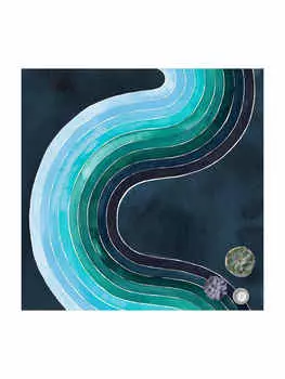 Ковер WALLART, синий