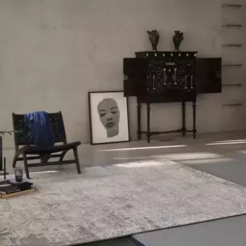 Ковер Wecon для дома "Baroque Vintage", прямоугольный, для гостиной Wecon Home 160х225 см, серый/бежевый