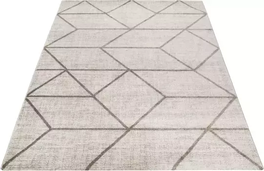 Ковер Wecon для дома "Bossa Lounge", прямоугольный, 3D дизайн, короткий ворс, гостиная Wecon Home 120х170 см, бежевый