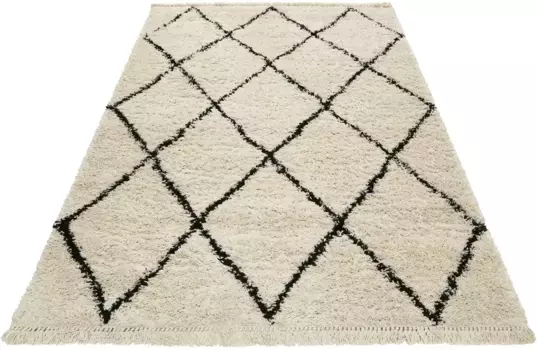 Ковер Wecon домашний с высоким ворсом "STUDIO two", прямоугольный, мягкий и уютный ворс, гостиная, спальня, в берберском стиле Wecon Home 120х170 см, бежевый