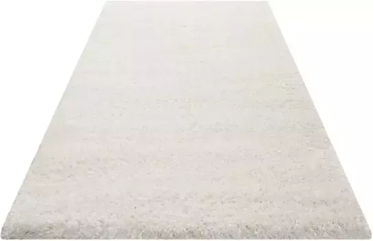 Ковер Wecon home Basics с высоким ворсом "Smilla", прямоугольный, гостиная 160х225 см, кремовый/белый