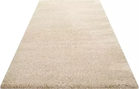 Ковер Wecon home Basics с высоким ворсом "Smilla", прямоугольный, гостиная 133х200 см, бежевый