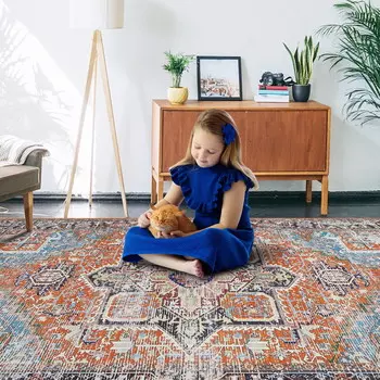 Ковер винтажный Haperlare, оранжевый