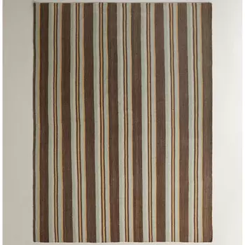 Ковер Zara Home Striped Wool, коричневый