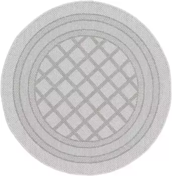 КоверКовер "Boho 104", круглый, прочный, плоского переплетения, имитация сизаля, устойчив к УФ-излучению, для открытой площадки Carpetfine 160 см, бежевый