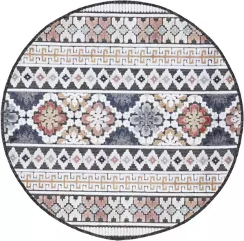 КоверКовер "Deja 103", круглый, прочное плоское плетение Carpetfine 150 см, синий