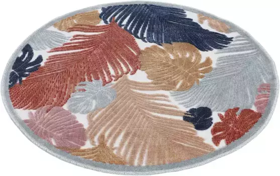 КоверКовер "Deja 104", круглый, прочное плоское переплетение Carpetfine 150 см, цвет multi