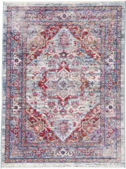 Коверковер "Феникс", прямоугольный, винтажный вид, гостиная Carpetfine 60х100 см, синий