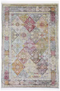 Коверковер "Harleen", круглый, винтажный вид, для гостиной Carpetfine 80х150 см, цвет multi