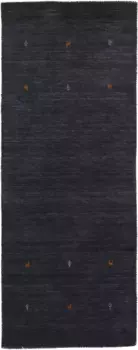 КоверКовер из тонкой шерсти "Gabbeh Uni", прямоугольный, из чистой шерсти, ручная работа, животный мотив Gabbeh Loom, также в качестве дорожки Carpetfine 160х230 см, черный