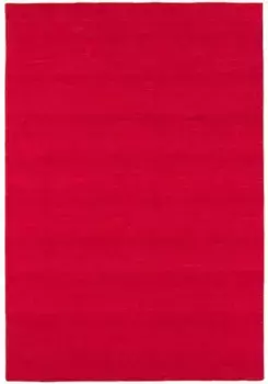 КоверКовер из тонкой шерсти "Kelim Loom", прямоугольный, двусторонний ковер шерсть/хлопок, Kelim Dorri, гостиная Carpetfine 160х230 см, красный