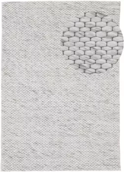 КоверКовер из тонкой шерсти "Sina", прямоугольный, ковер ручной работы, чистая шерсть, в крапинку, ручная работа, мягкий и приятный Carpetfine 140х200 см, бежевый