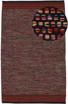 Коверковер "Kelim Mia", прямоугольный, двусторонний хлопковый ковер, гостиная Carpetfine 240х340 см, цвет terra