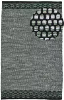 Коверковер "Kelim Mia", прямоугольный, двусторонний хлопковый ковер, гостиная Carpetfine 300х400 см, зеленый