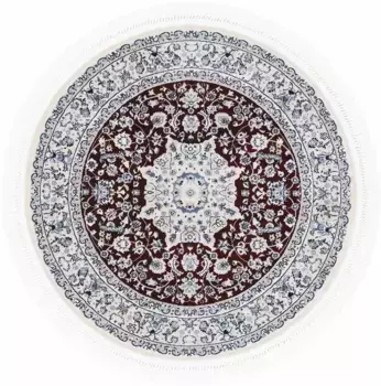 КоверКовер "Nain Diane", круглый, ковер с коротким ворсом, восточный вид Carpetfine 200 см, красный