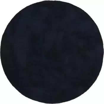 Коверковер "Шелковистый", круглый, ворсистый, длинный ворс, однотонный, особо мягкий, ручная работа Carpetfine 120 см, синий