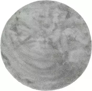 Коверковер "Шелковистый", круглый, ворсистый, длинный ворс, однотонный, особо мягкий, ручная работа Carpetfine 150 см, зеленый