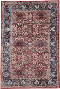 Коверковер "Vintage Marin", прямоугольный, восточный винтажный вид Carpetfine 160х230 см, красный