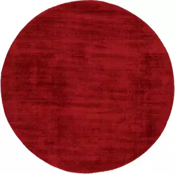 Коверковер "Вискозный ковер Ava", круглый, имитация шелка, легкий блеск, гостиная Carpetfine 80 см, красный
