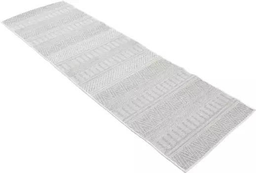 Ковертонкая дорожка "Boho 100", прямоугольная, прочное плоское переплетение, имитация сизаля, устойчива к УФ-излучению, для использования на открытом воздухе Carpetfine 75х240 см, бежевый