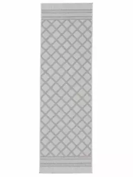 Ковертонкая дорожка "Boho 104", прямоугольная, прочное плоское плетение, имитация сизаля, устойчивая к УФ-излучению, для использования на открытом воздухе Carpetfine 75х240 см, бежевый