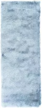 Ковертонкая дорожка "Бриз", прямоугольная, особенно мягкая, со слегка блестящей пряжей Carpetfine 75х200 см, светло-синий