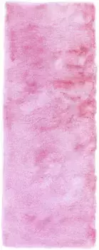 Ковертонкая дорожка "Бриз", прямоугольная, особенно мягкая, со слегка блестящей пряжей Carpetfine 75х240 см, розовый