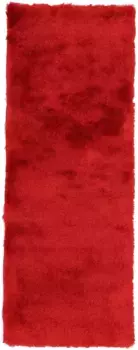 Ковертонкая дорожка "Бриз", прямоугольная, особенно мягкая, со слегка блестящей пряжей Carpetfine 80х400 см, красный