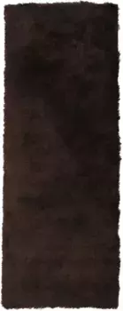 Ковертонкая дорожка "Бриз", прямоугольная, особенно мягкая, со слегка блестящей пряжей Carpetfine 60х180 см, темно-коричневый