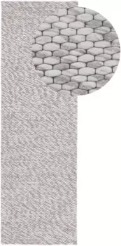 Ковертонкая дорожка "Sina", прямоугольный ковер ручной работы, чистая шерсть, в крапинку, ручная работа, мягкий и приятный Carpetfine 80х400 см, светло-коричневый