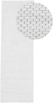 Ковертонкая дорожка "Sina", прямоугольный ковер ручной работы, чистая шерсть, в крапинку, ручная работа, мягкий и приятный Carpetfine 75х200 см, цвет creme